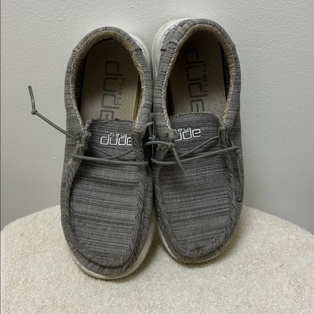 Hey Dude Wally Casual SlipOn Shoes size youth 1 grey